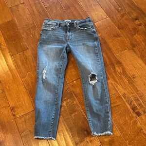 Kensie Distressed Blue Ankle Jeans